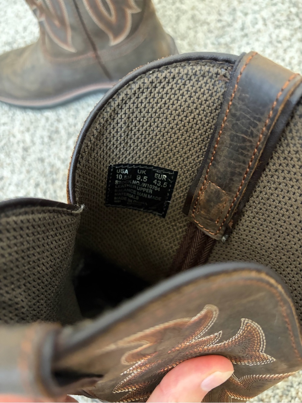 Wolverine Men's Brown Leather Western Boots - Picture 3 of 3